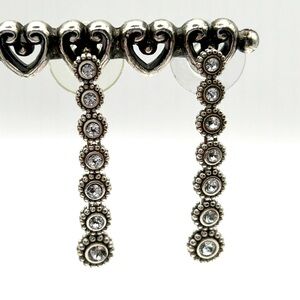 Brighton "Twinkle Splendor" Silver Tone CZ Drop Earrings